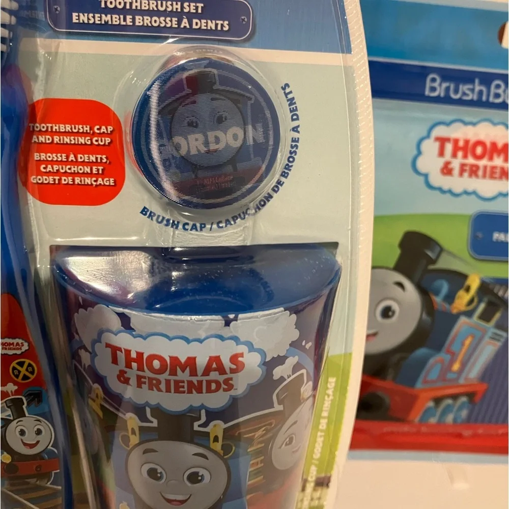 Brush Buddies Thomas & friends-toothbrush, rinsing cup, brush cap & flossers SET